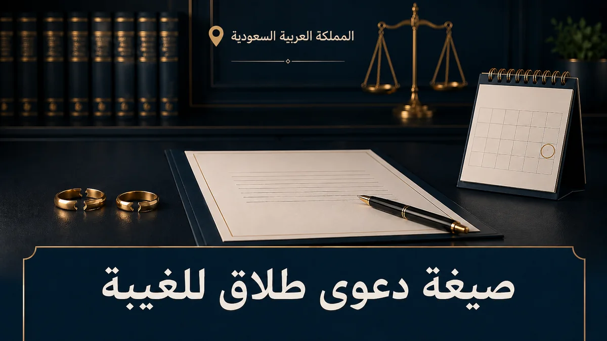 صورة توضيحية عن صيغة دعوى طلاق للغيبة وفسخ عقد الزواج بسبب غياب الزوج في السعودية