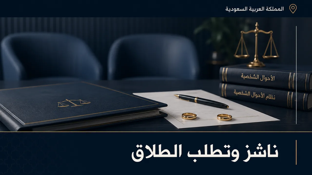 ملف أحوال شخصية وخاتمان منفصلان يرمزان إلى حالة ناشز وتطلب الطلاق