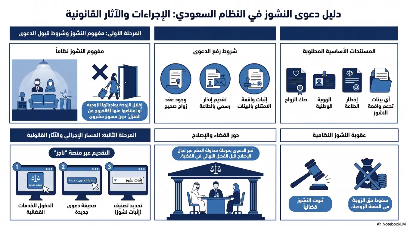 أنفوفرافيك: صورة داعمة لمقال نموذج صيغة دعوى نشوز السعودية