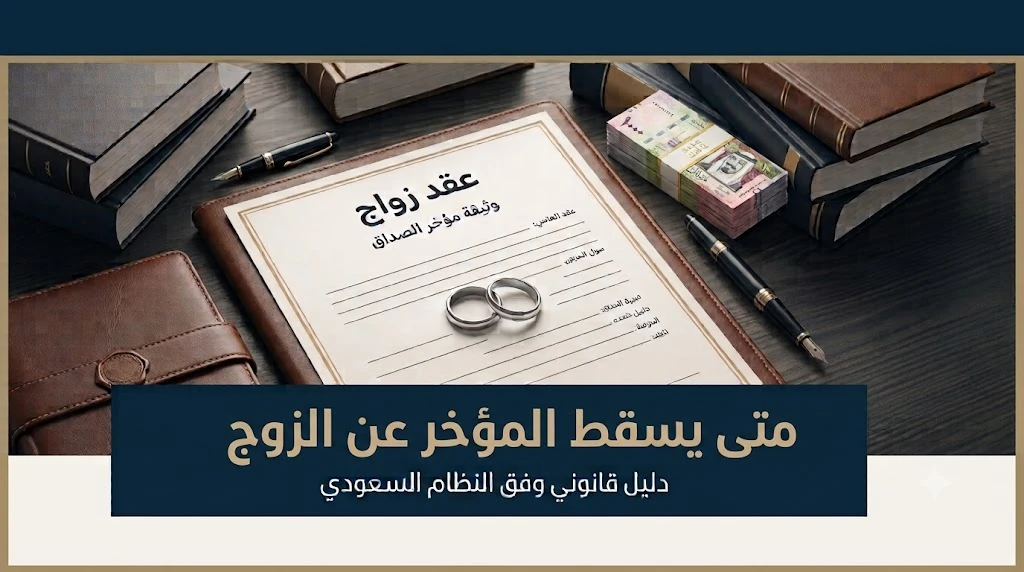 متى يسقط المؤخر عن الزوج وفق النظام السعودي