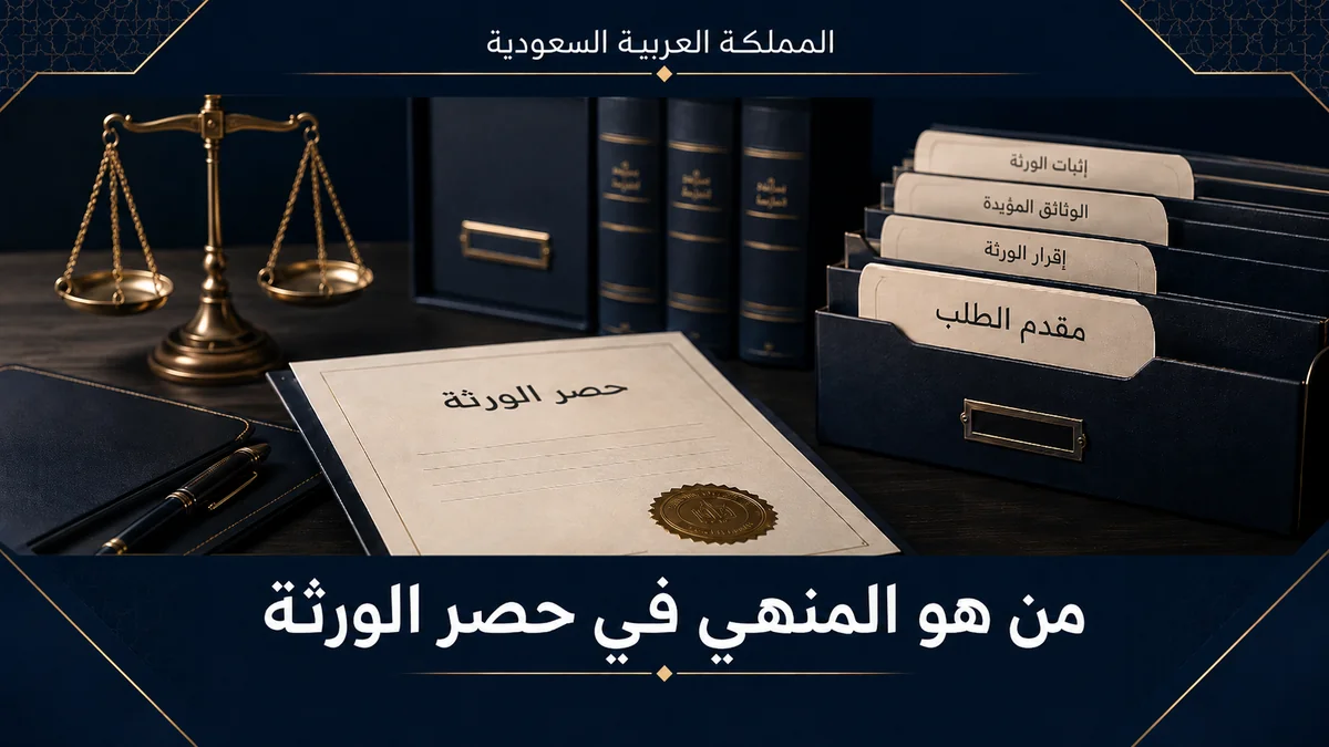 صورة بارزة حول من هو المنهي في حصر الورثة ودوره في تقديم الطلب