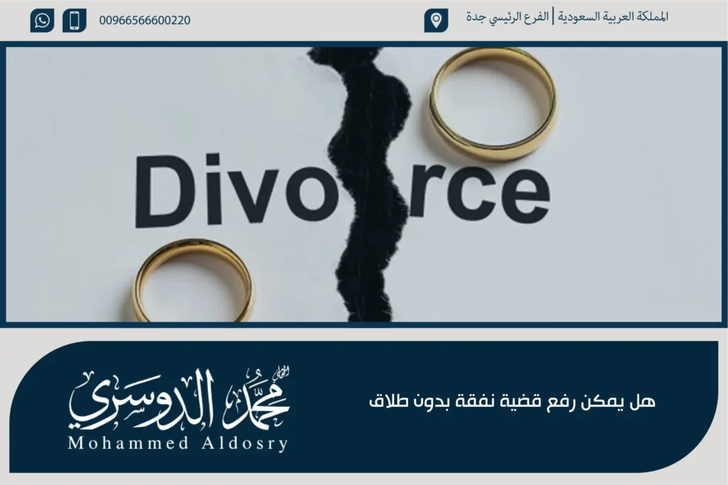هل يمكن رفع قضية نفقة بدون طلاق