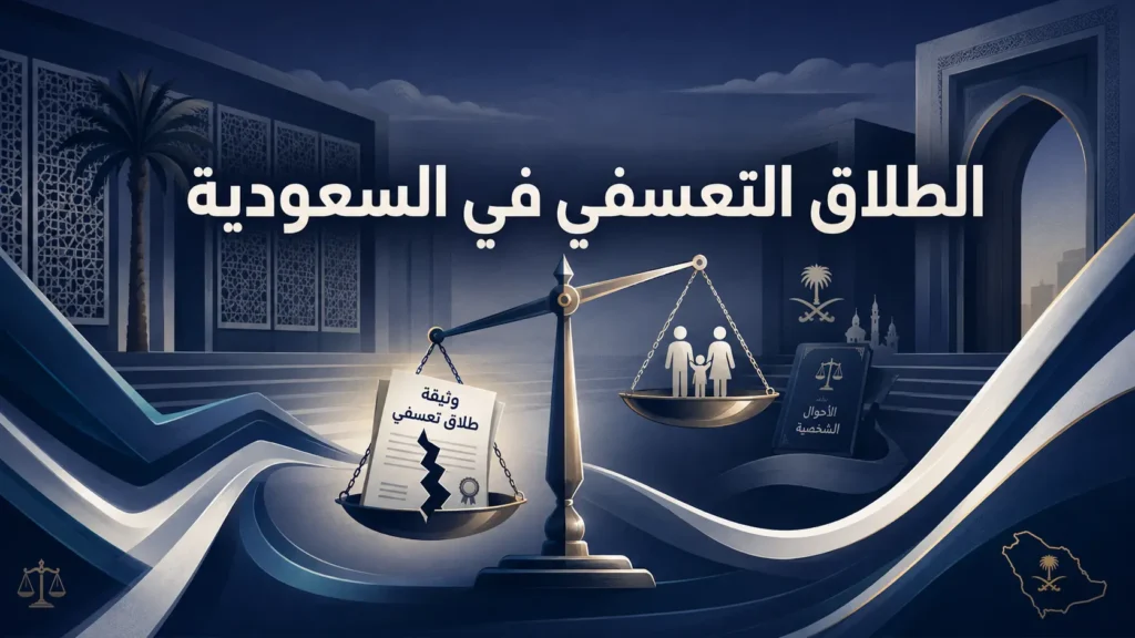 الطلاق التعسفي في السعودية وميزان يوضح أثر الطلاق على الأسرة