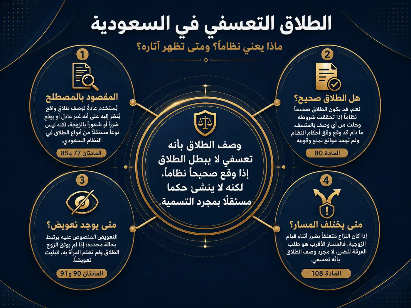 أنفوغرافيك: الطلاق التعسفي في السعودية وحدود التعويض