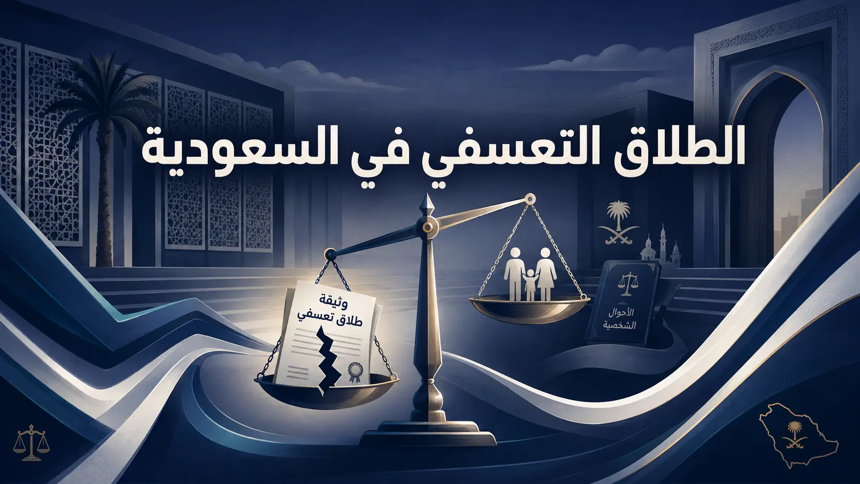 الطلاق التعسفي في السعودية وميزان يوضح أثر الطلاق على الأسرة