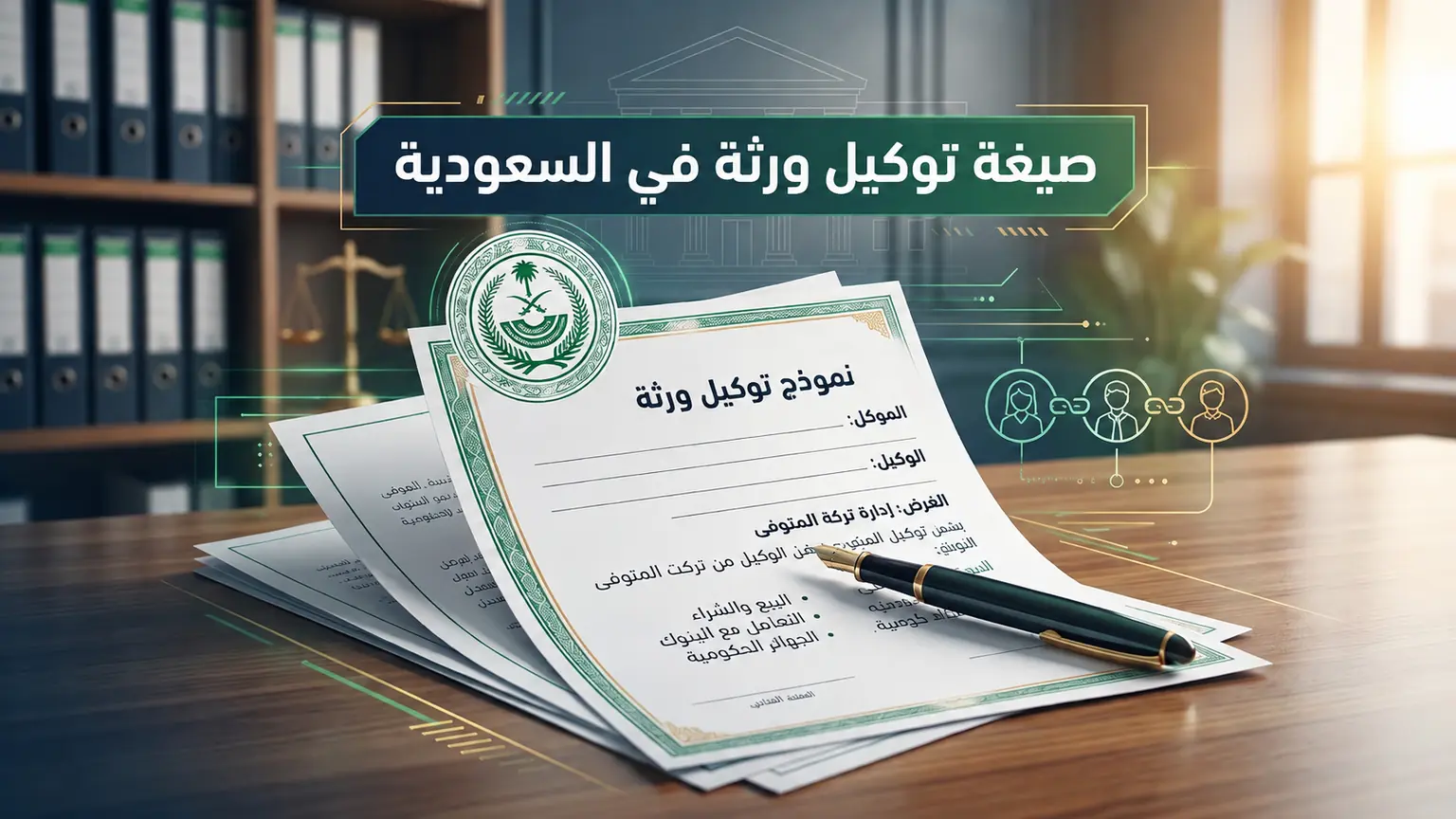 صيغة توكيل ورثة في السعودية مع نموذج وكالة لإدارة شؤون التركة