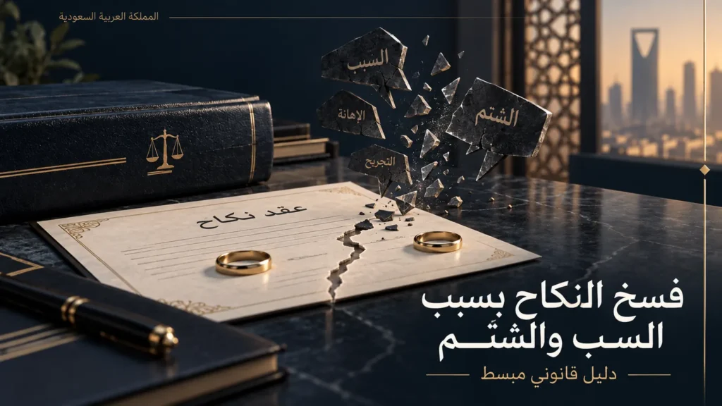 فسخ النكاح بسبب السب والشتم في السعودية والضرر اللفظي بين الزوجين