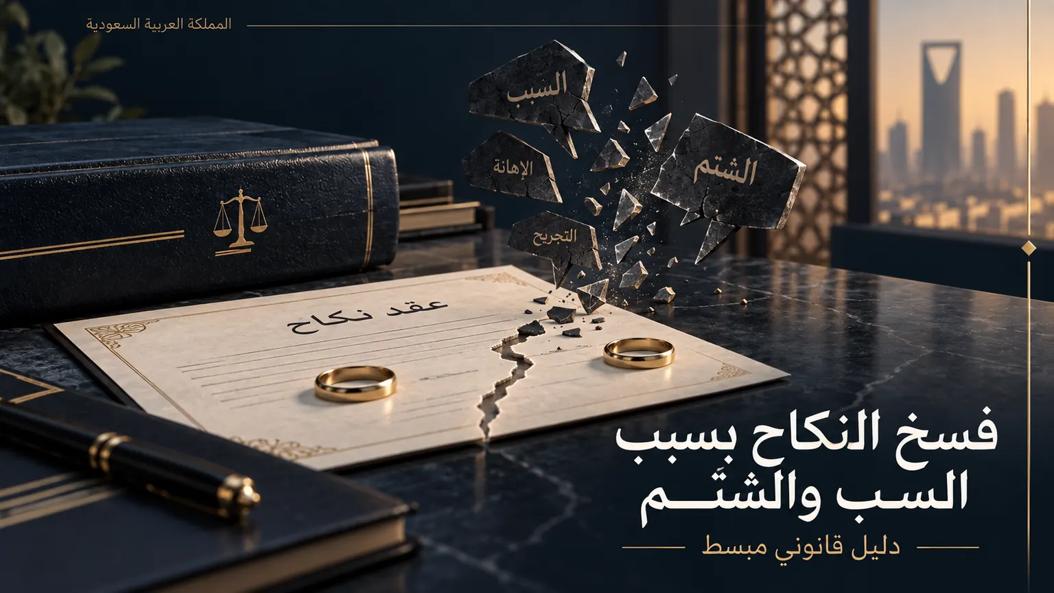 فسخ النكاح بسبب السب والشتم في السعودية والضرر اللفظي بين الزوجين