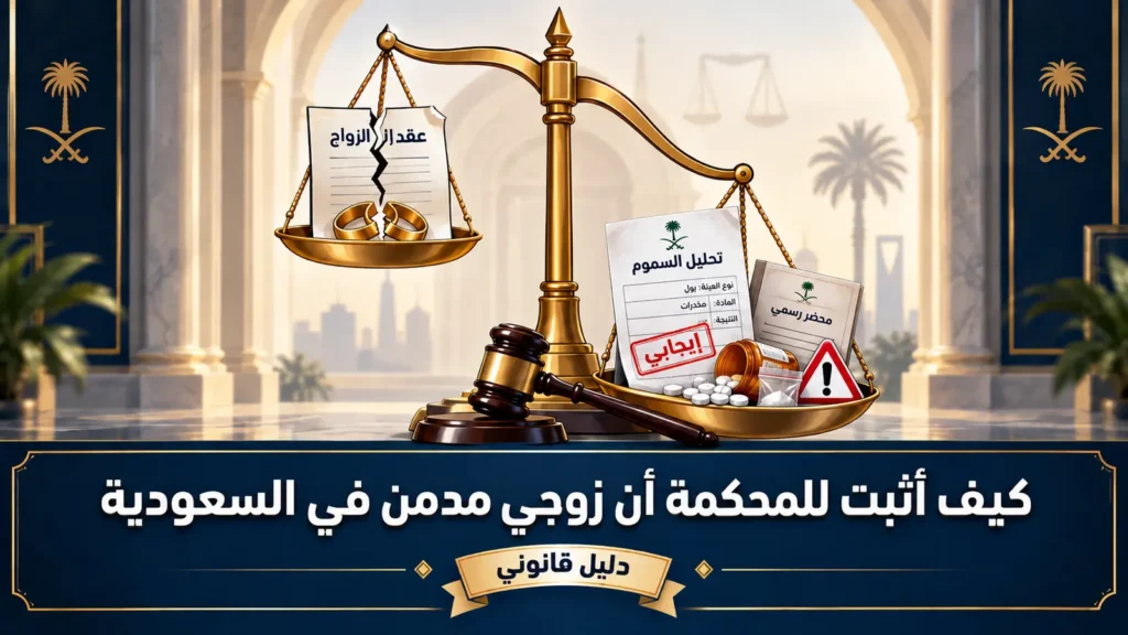 كيف اثبت للمحكمة أن زوجي مدمن في السعودية؟ ميزان العدالة يوضح أدلة تعاطي المخدرات وتأثير الإدمان على عقد الزواج.