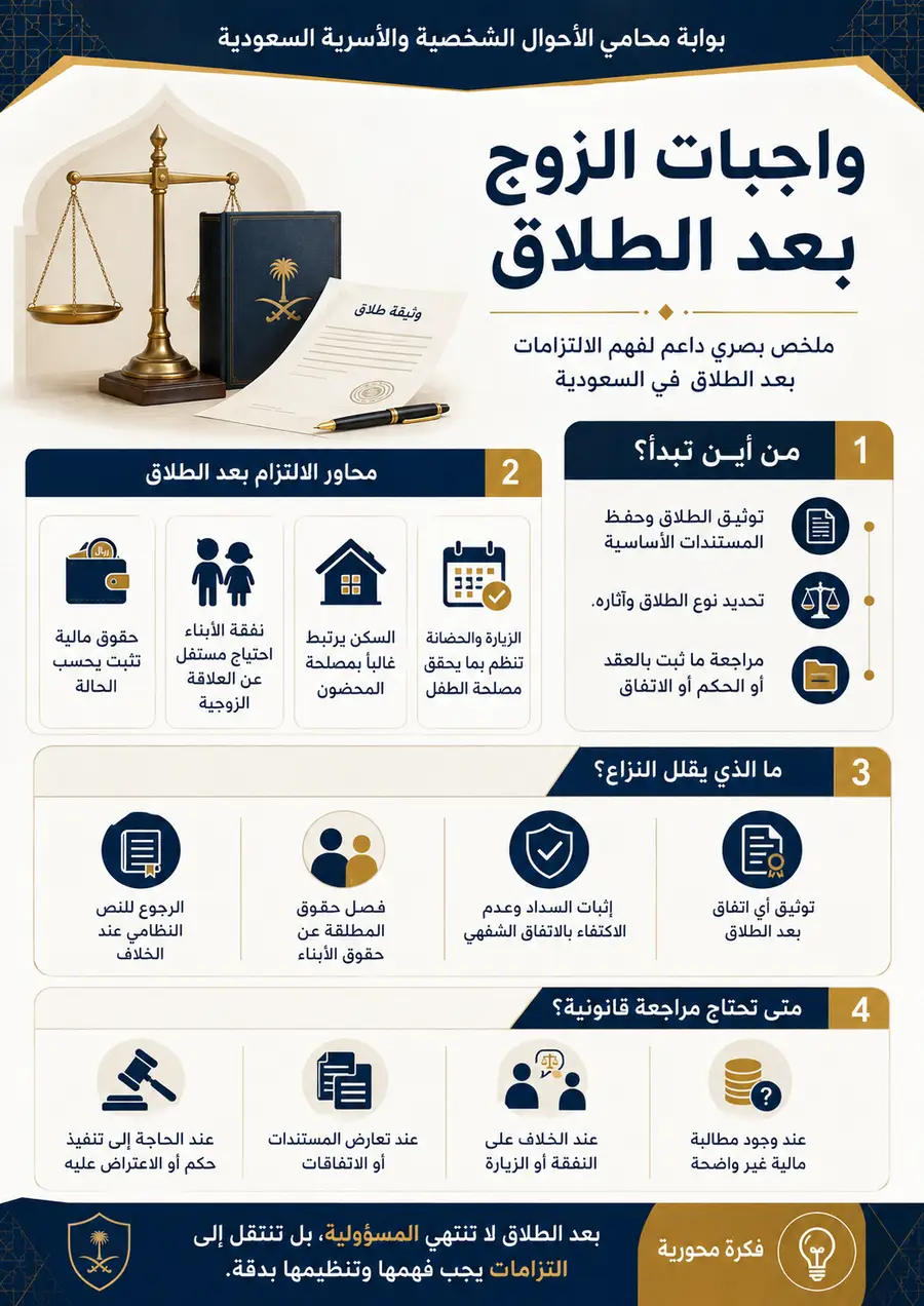 أنفوغرافيك: واجبات_الزوج_بعد_الطلاق