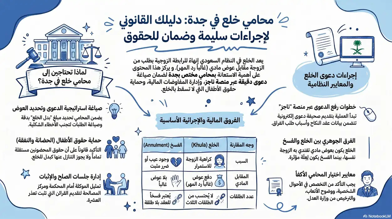انفوغرافيك: محامي خلع جدة