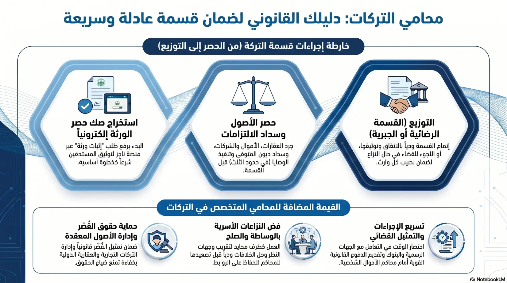 انفوغرافيك: محامي تقسيم التركات 