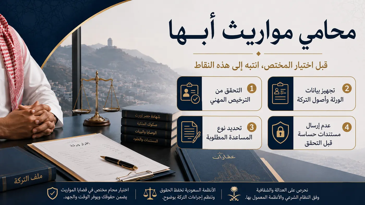 أنفوغرافيك: محامي مورايث في ابها